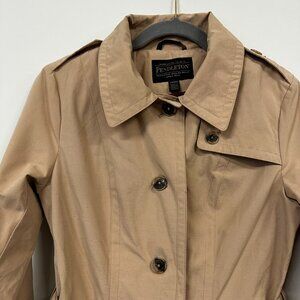 Pendleton Tan Trench Coat Plaid Lined XS